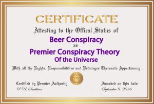 beer conspiracy premier certificate